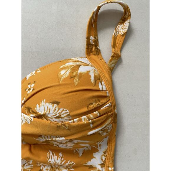 Nip Tuck Swim One Piece Swimsuit Floral Ruched Swimwear - Picture 2 of 9